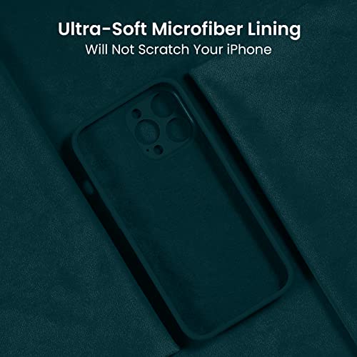 Image of FireNova Designed for iPhone 14 Pro Case, Silicone Upgraded [Camera Protection] Phone Case, Soft Anti-Scratch Microfiber Lining Inside, 6.1 inch, Teal