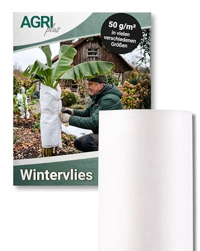 AGRI plus Winterschutzvlies 50 g/m² I 1,6 x 25 m I Verschiedene Maße I Extra...