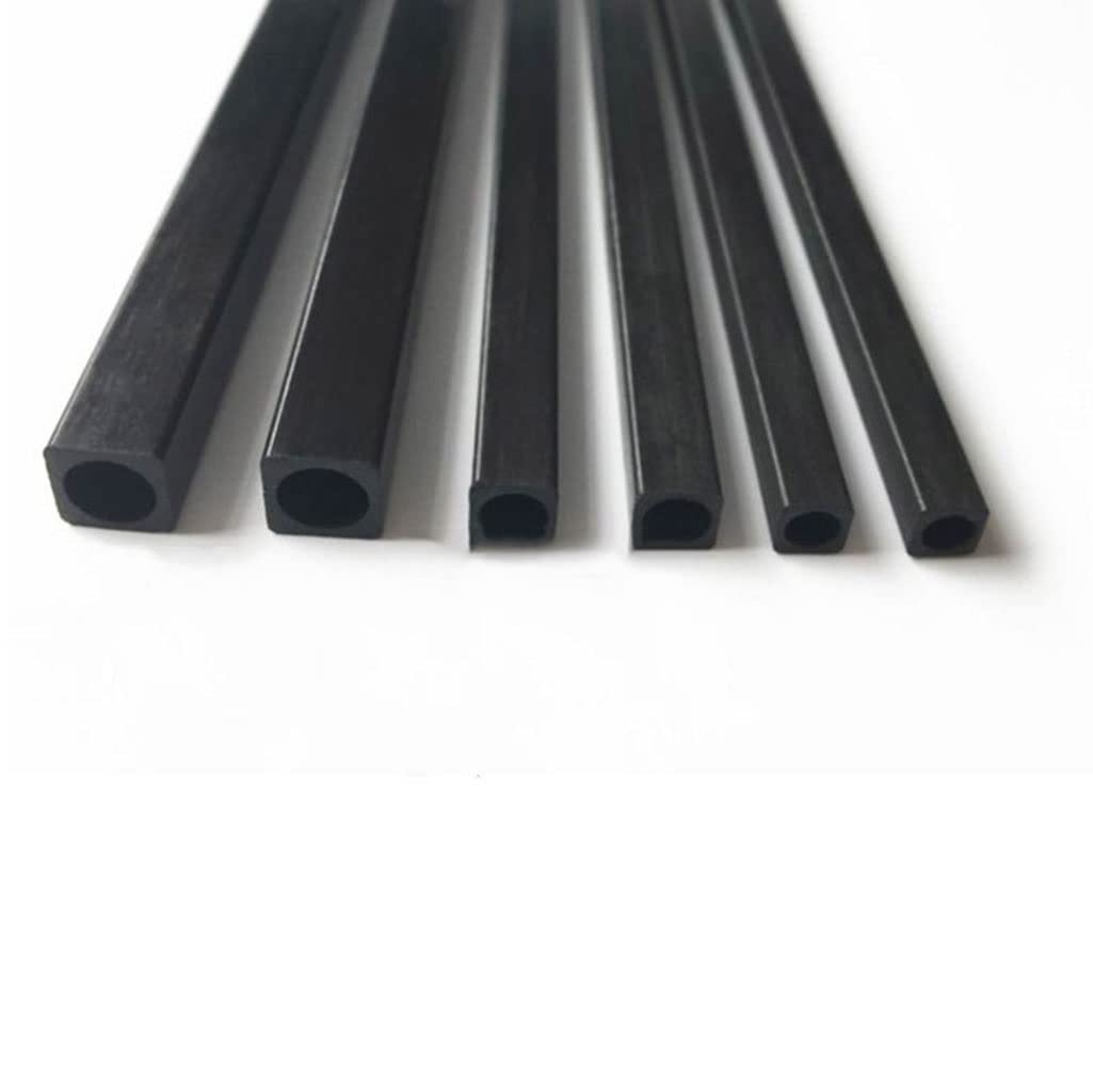 CKSEKD 4pcs Carbon Fiber Square Tube, Length 1000mm OD 2mm 2.5 3 4 5 6 8 10mm Outer Square Inner Circular Tube For RC Model DIY Accessories (Color : 2x2x1mm)