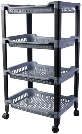Heavy Duty Storage Organizer Rack with Multiple Shelves, Compact Space Saving Stand for Pantry Laundry Room Garage and Closet
