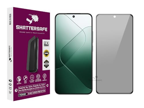 Image of Anti-Spy Privacy Tempered Glass Compatible For Xiaomi 14 [Pack of 1]. 9H Hardness, Anti-Scratch, Edge-to-Edge Protection With Easy Installation Kit & Case Friendly Fit.