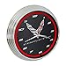 Corvette C8 Next Generation Red Neon Clock 15 Inch Diameter with Chrome Rim and Red Glass Tube - 8CORV8