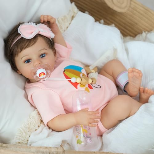 Muñeca Reborn Meadow 18 Pulgadas Cuerpo de Tela Realista miniatura 2