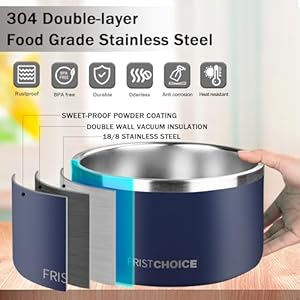   Stainless-Steel-Dog-Bowls-with-Non-Slip-Rubber-BottomDurable-Insulated-Dog-Water-Bowls-for-Large-DogsHeavy-Duty-Metal-Cold-Pet-Food-BowlsRustproofDishwasher-Safe-200ozNavy-Blue