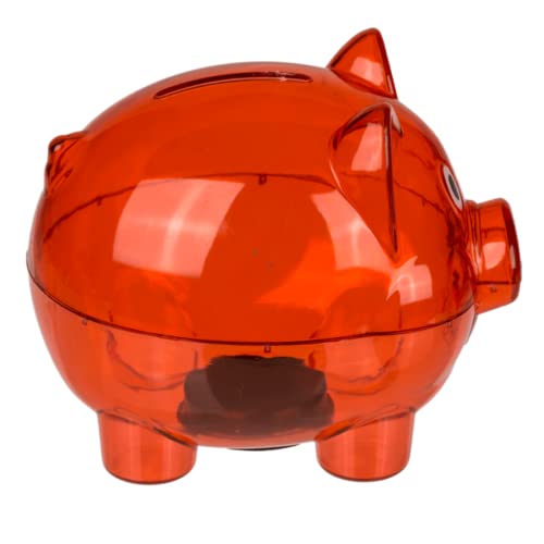 makio Transparent plastic piggy bank. Original SMALL size piggy banks for children with stopper. Light and Resistant Piggy Bank - Image 2