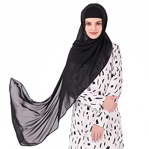 Long Hijab in Breathable Soft Georgette Head Wrap 100x225 cm Scarf HJ-020-L3