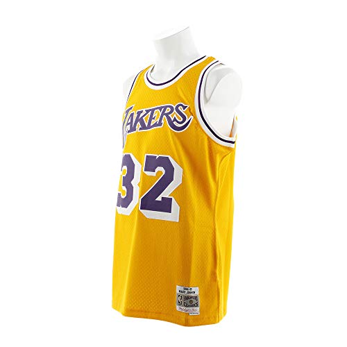 Magic Johnson Los Angeles Lakers Mitchell And Ness Men's Gold Throwback Jesey Xx-Large #TOP1
