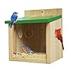 Starswr bird house large bluebird house feeder outdoor mealworms feeder for bluebird with viewing windowwith easy clean removable door outside hanging birdhouses  urban country home decor