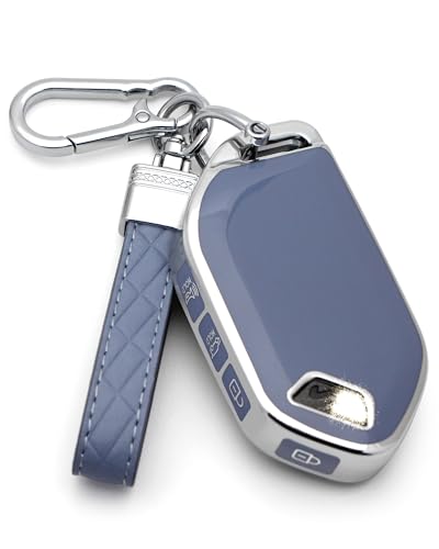 HAOYOUMEI Advanced soft TPU Key Cover is compatible with KIA 2023-2026 Telluride Carnival Sorento K4 K5 GT-Line and 2024-2026 EV9 Key (Blue Set)