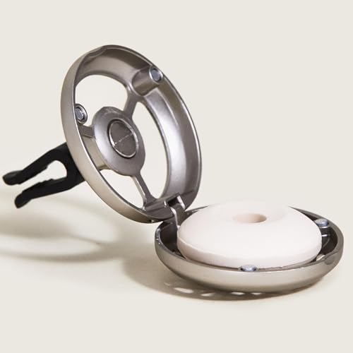 Image of MAISON BERGER Car Diffuser Set, Aroma Travel | Bergamot Mint Eucalyptus Notes, Refillable Vent Clip with Ceramic Refill, Passive 4-Week Diffusion, Made in France
