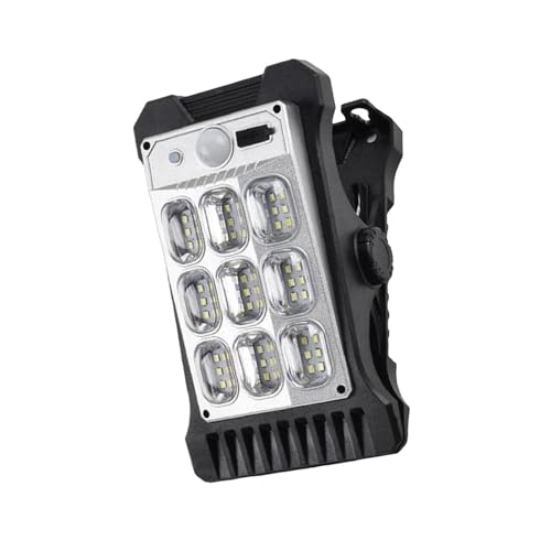 Luz solar de clip exterior con sensor de movimiento y 3 modos para valla