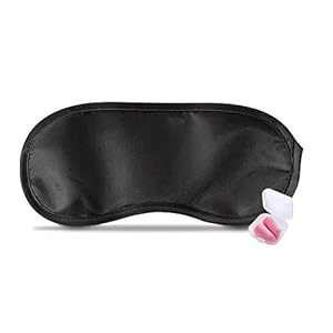Maltose 20 Pcs Sleep Eye Masks with 1 Pairs Earplugs Black Sleeping Mask Polyester Blindfold Filled Sponge Thicker Eye Shade Cover Adjustable Strap Travel Party Team Games Men Women