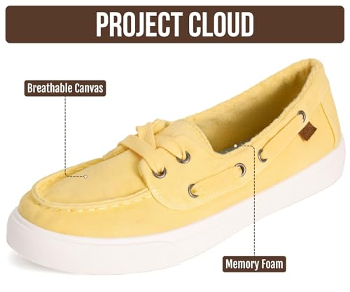 Image of Project Cloud Canvas Sneakers for Women - Memory Foam Slip On Shoes Women Footwear - Lightweight and Non Slip Fashion Sneakers (Seasalt)