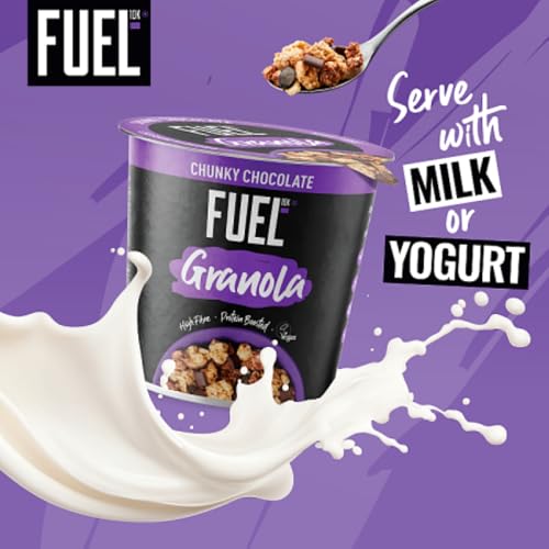 FUEL10K Chocolate Protein Granola Cereal Pot, 70 g (Pack of 8)