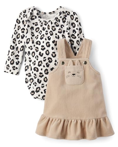 The Children's Place Baby Girls' and Toddler Long Sleeve Top and Dress Set