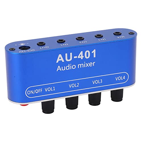 4 in 1 Ausgangs omischer , Geh?use aus Aluminiumlegierung , Hochstrom 3 , 5 mm Kopfh?rerbuchse , Stereo Sound Mischpult , verlustfrei zur Verbesserung des Musiksignals