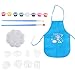 TOYANDONA Kit de Manualidades de Pintura Niños Juguetes de Pintura de Coches para Niños Delantales de Pintura con Pigmento Y Pincel para Niños DIY Pintura Propia Muñecas Suministros de
