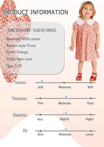 Toddler Girls' Cotton Casual Summer Dress Short Sleeve Summer Dress3