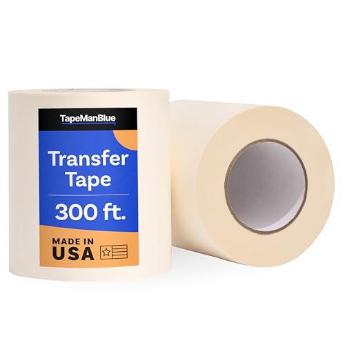TapeManBlue 6' x 300' Roll of Paper Transfer Tape for Vinyl, Made in America, Premium-Grade Transfer...