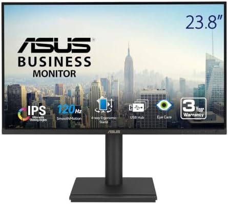 ASUS 24" 1080P Business Monitor (BE249QG-R) 120Hz, Speakers, 3 yr Warranty