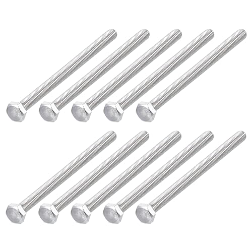 Image of METALLIXITY Hex Bolts (M6-1x90mm) 15Pcs, 304 Stainless Steel Coarse Fully Threaded Hex Head Screw Bolt Machine Screws - for Furniture Repair, Silver