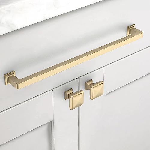 Asidrama 10 Pack 12.6 Inch(320mm) Brushed Brass Kitchen Cabinet Handles, Cabinet Pulls Kitchen Cabinet Hardware Cupboard Handles Drawer Pulls by Asidrama - Image 3