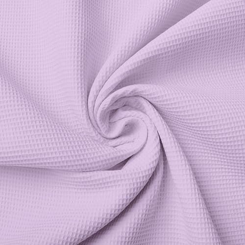 Image of Super Soft & Breathable 100% Microfiber Waffle Blanket - Throw Blanket and Quilt for Bed & Sofa Double(90x100) Size - Soft Lilac