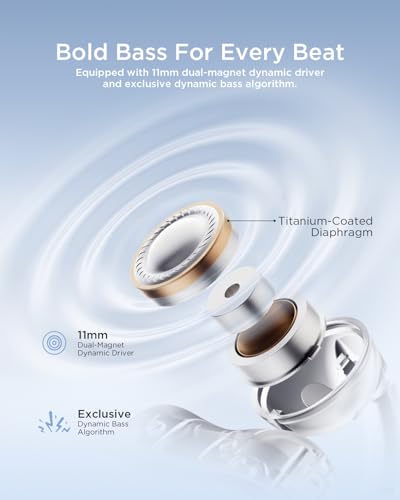 TALIX Open Ear Clip-On Wireless Bluetooth 6.0 Earbuds X8, White