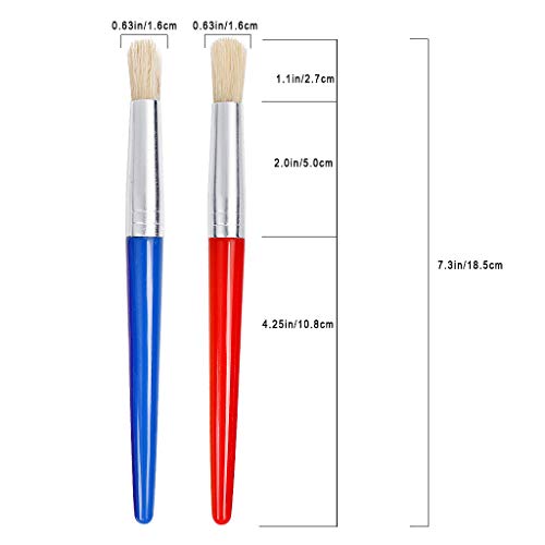 JCF Kids Paint Brushes,4 PCS Painting Brushes Set Flat Tip with Plastic Handle and Hog Bristles Painting Brushes,Multi Color Paint Brushes for Kids Beginners Art Supplies 2 JCF Kids Paint Brushes,4 PCS Painting Brushes Set Flat Tip with Plastic Handle and Hog Bristles Painting Brushes,Multi Color Paint Brushes for Kids Beginners Art Supplies - Image 2