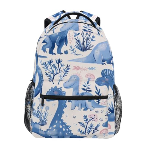 Sac à dos scolaire dinosaure bleu anti-mal de dos pour enfant
