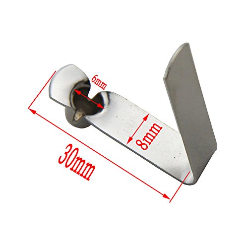 UP100 50PCS Single Button 4mm / 5mm / 6mm / 7mm / 8mm / 9mm Clips Kayak Paddle Snap Spring Clip Tent Pole Clips Awning Accresories Telscopic Tube Camping & Caravan & Chair Tube Lock?6 mm Single Pin