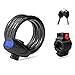 Antivol Câble Spiral Vélo Scooter Câble Enroulé Cadenas Câble en Acier Épais avec Clés Combinaison avec Support de Montage pour Scooter de Vélo Cadenas Câble Antivol pour Vélo Moto Poussette Scooter
