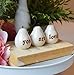 White Handmade Clay You are Loved Pears, Christmas or Birthday Gift for Family and Friends Rustic Shelf Home Decor