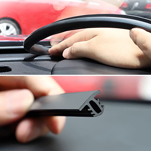 Car Dashboard Seal Strip, 5.2Ft 6.6Ft Rubber Seal Protector Guard Strip, Car Dustproof Sound Insulation Slit Strip For Dashboard Windshield, Edges Filling Trim Weatherstrip For Cars Trucks (6.56 Ft) #TOP6