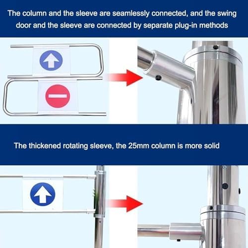 Universal Self-Closing Swing Door - Heavy-Duty Industrial Safety Door for One-Way Access in Warehouses, Shops, Libraries - Durable & Reliable Entry Solution