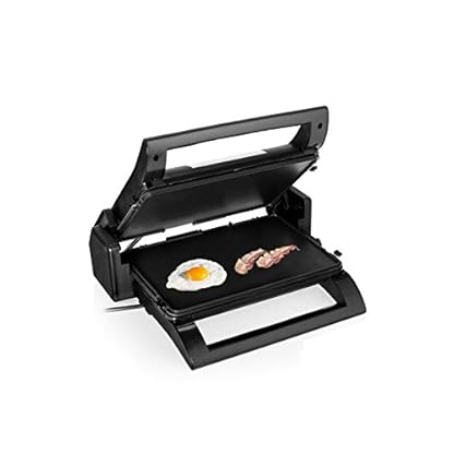 Kontaktgrill mit Grillzange, Tischgrill, Waffeleisen & Sandwichmaker 4in1 auswechselbare Platten, 31,5x21,5cm – Bild 7