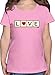 Scrabble Mädchen - Love - 140 (9/11 Jahre) - Rosa - Geschenk - F131K - Mädchen Kinder T-Shirt