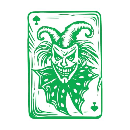 Un clásico de un comodín de póquer Calcomanías de pared 36x51.9cm No se cae Verde
