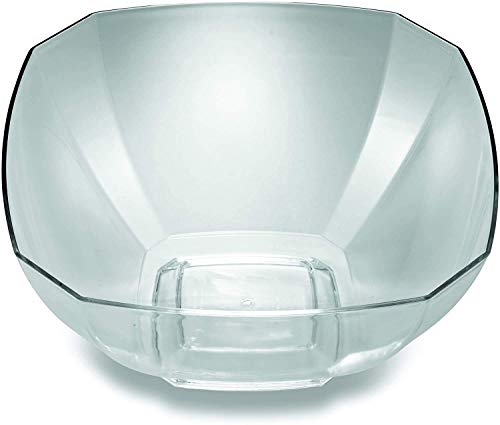 Large Square Heavyweight Plastic Punch Bowl Clear 3 Gallon Bowl Large Salad Bowl Clear Serving Bowl