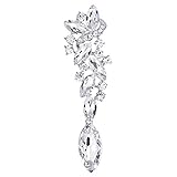 Art Deco Hochzeit Braut Partei Strass Marquise Cluster Chandelier Kronleuchter Baumelnde Lange Statement Ohrringe - 2