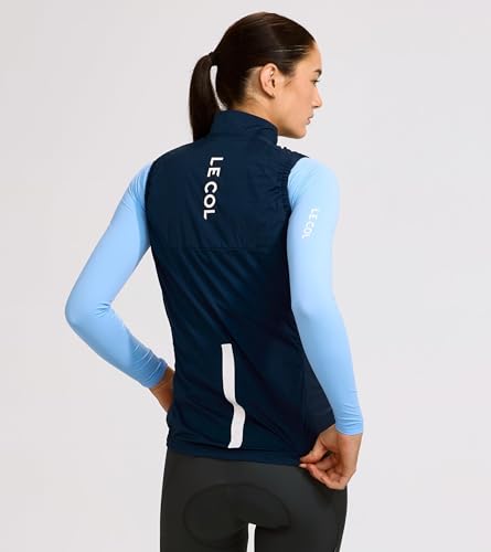 LE COL Colete feminino Pro Isolado | Jaqueta de ciclismo sem mangas | À prova de vento, resistente a