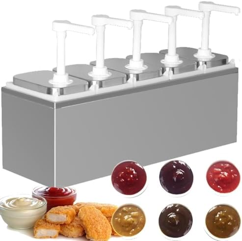 Stainless Steel Sauce Dispenser Pump, Leak-Proof Design for Easy Squeezing, for Salad, Jam, and Seasoning Sauces