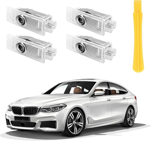 Door Light Logo Easy to Install Car Door Lights Logo Projector Super High Definition Car Door Lights Projector for Series 1/2/3/4/5/6/7/X1/X3/X4/X5/X6/X7/M3/M5/Z4 (for BB-MM, 4)