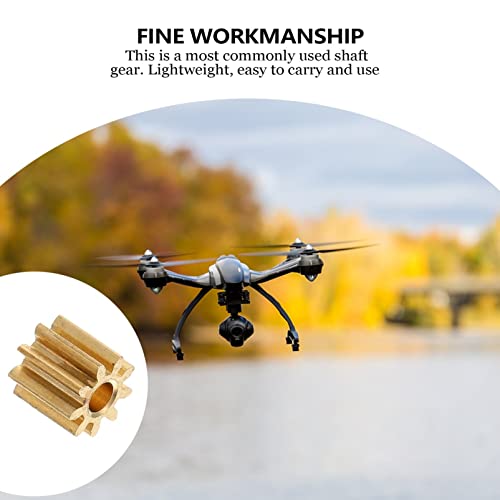 Scicalife 20 Pcs Small Copper Gear 2 Mm 9 Tooth Aircraft Parts Toy Model Spindle Pinion Shaft Hole Mechanical Gear #TOP7