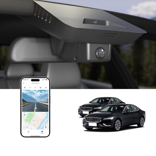 KBSYNT Front 4K Dash Cam for Volvo S60 V60 2023 2024 2025 B5 B6 T5 T8,OEM-Style, Loop Recording, Built-in WiFi & APP, Gravity Sensor, Easy to Install, 64GB Card