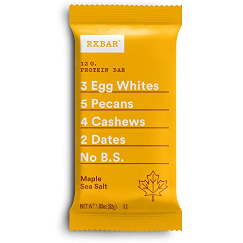 RXBAR Whole Food Protein Bar, Maple Sea Salt, 1.83 Ounce (Pack of 12)