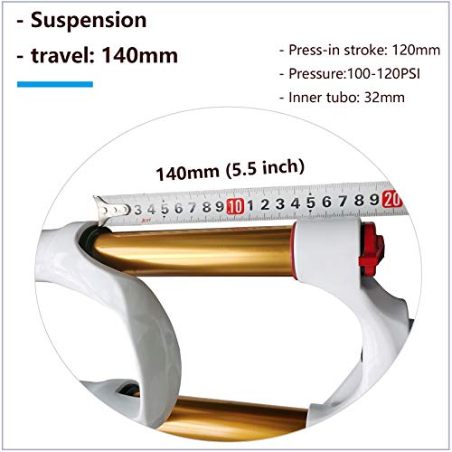 Lvtu Mtb Bicycle Front Fork 26 27.5 29 Inch Travel 140Mm, Ultralight Air Mountain Bike Suspension Forks With 180Mm Disc Brake Adapter (Color : Straight Remote Lockout, Size : 29 Inch) #TOP2