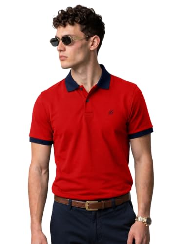 Image of LEOTUDE Men's Matty Regular Fit Half Sleeve Polo T-Shirt Combo (Pack of 3)