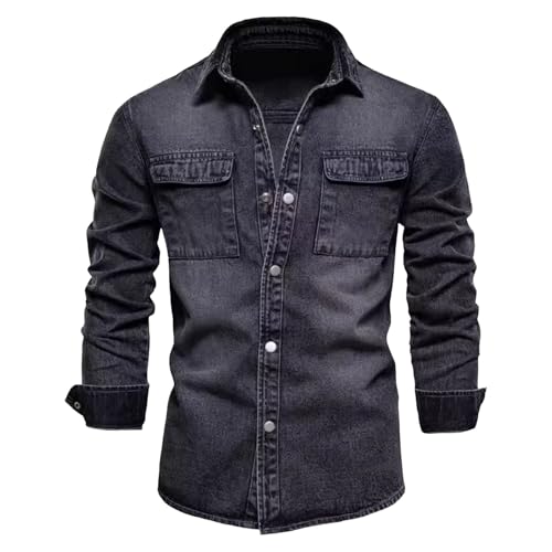 Chemise de travail boutonnée coupe classique à manches longues homme