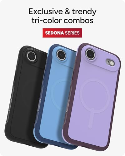 Image of ZAGG Sedona Snap Case for iPhone Air - Blue Royal Ember, Drop Protection (13ft /4m), Graphene-Reinforced Multi-Layer Protection, MagSafe Phone Case with Impact-Absorbing Bumpers, Slim & Lightweight